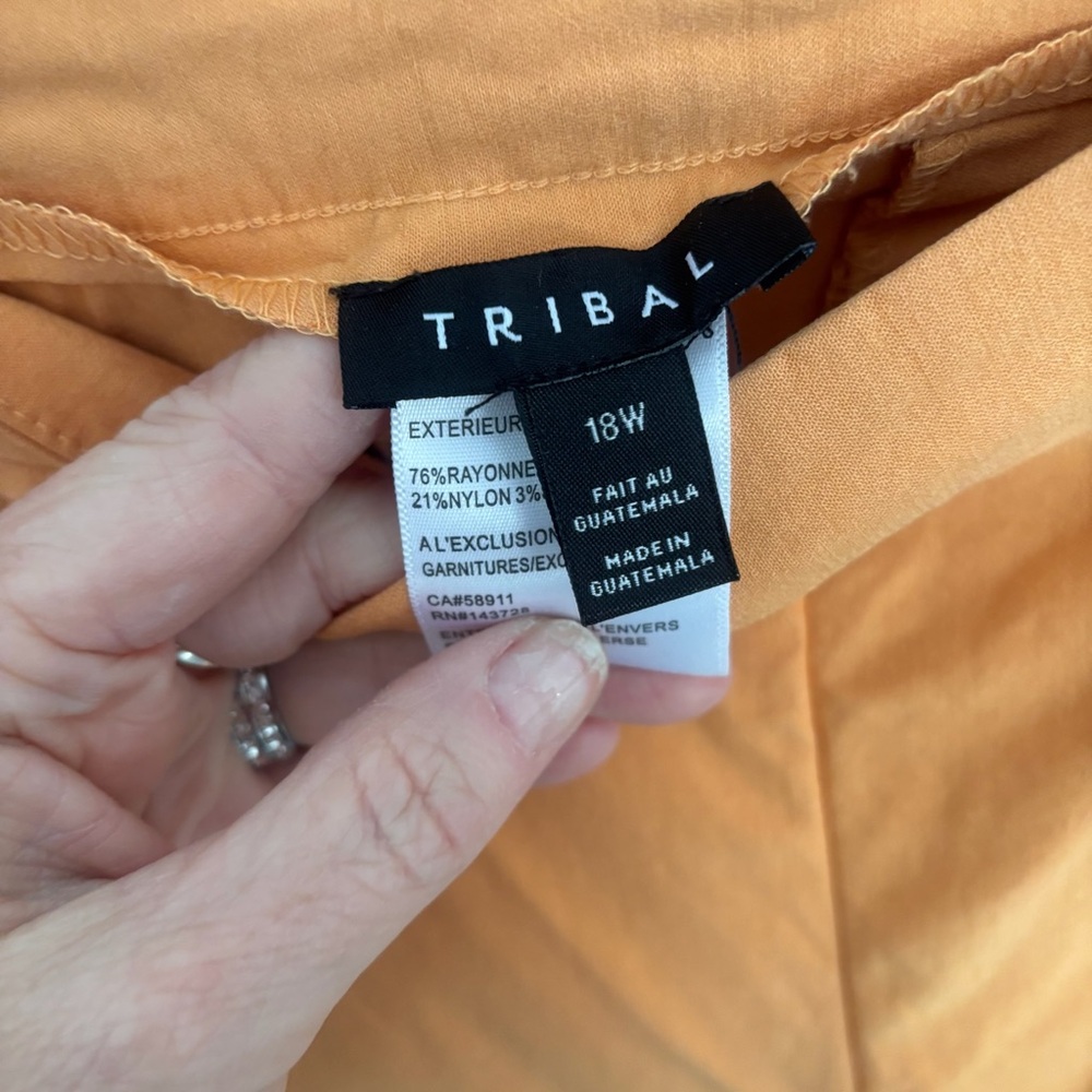 Tribal - Ankle Pants - Orange - 18w - - Picture 3 of 11